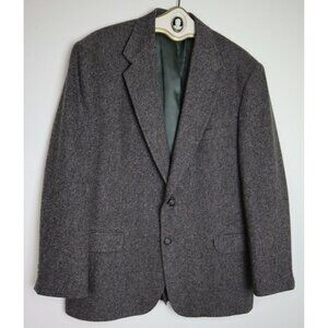 VINTAGE GRAY WOVEN BLAZER SPORT COAT - WALL STREET COLLECTION FOR ELDER-BEERMAN